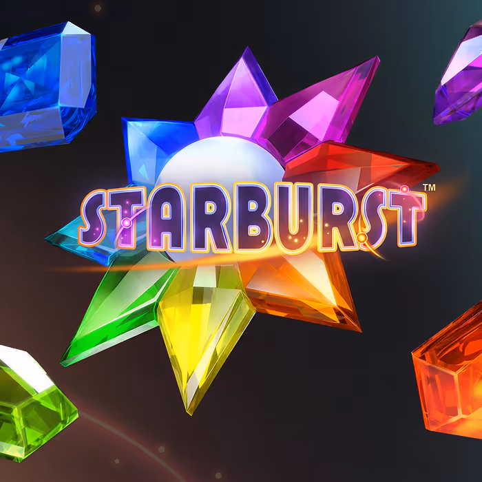 Starburst slot game with colorful gems and expanding wilds feature